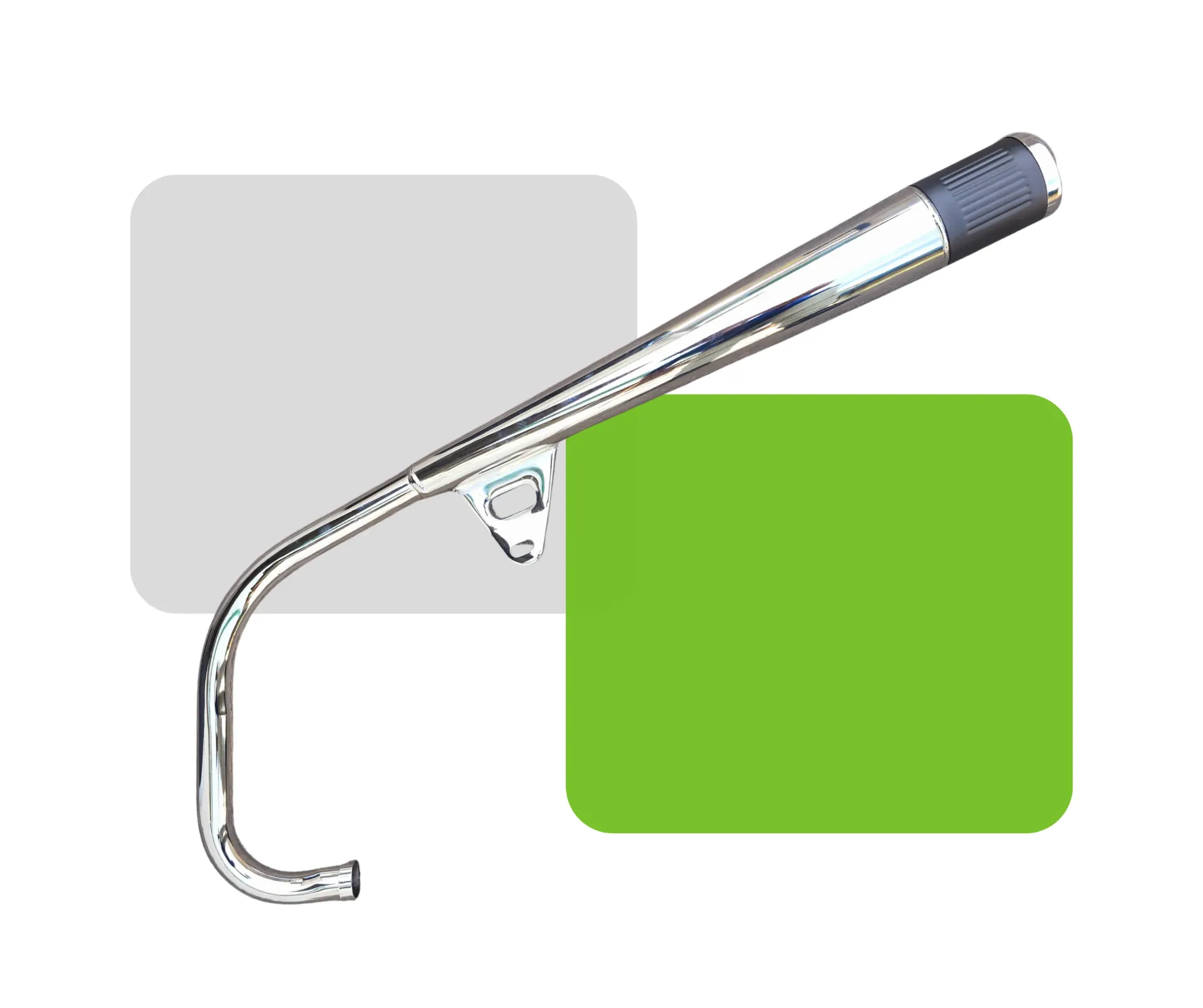 TUBO DE ESCAPE CROMADO E-HO150 RAYAS LOCAS